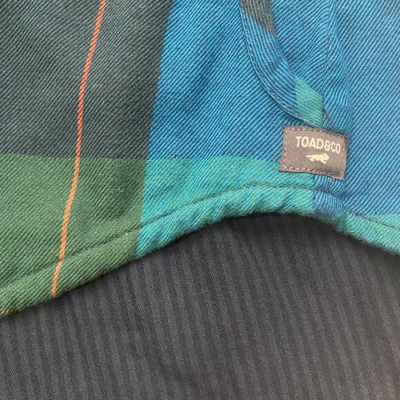 Toad&Co Womens Organic Cotton Carin duoflod Plaid Shirt XS outdoor sustainable g - Picture 9 of 12